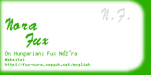 nora fux business card